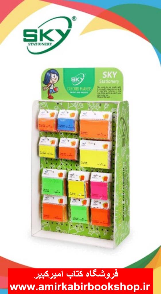 استيک‌نوت PVC شفاف رنگي(50برگ-Sky A5)